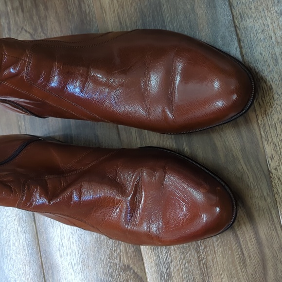 Florsheim Sorrento Pointed Toe Brown Leather Ankle Boots 10.5 D - Picture 2 of 11